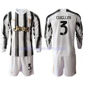 Maillot de Foot Juventus Giorgio Chiellini 3 Domicile 2020-21 Manches Longues - Enfant